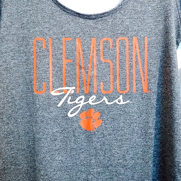 CLEMSON TIGERS CLEMSON UNIVERSITY GRAY SPORTY SUMMER TOP WOMEN'S SIZE S - Picture 3 of 8